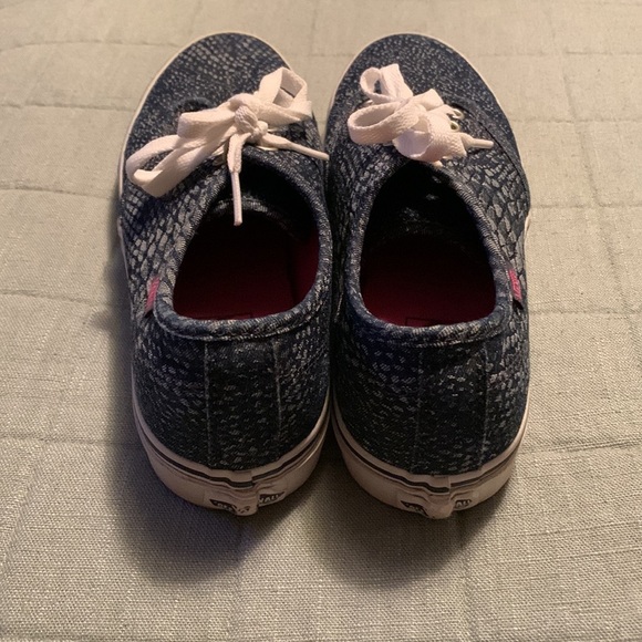 Vans Authentic Navy Blue Snake Skin Women’s Sneakers - Picture 3 of 12